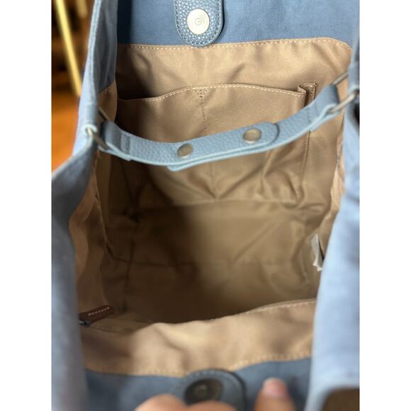 The Sak Roma Shopper tote bag in a blue leather - Picture 8 of 9